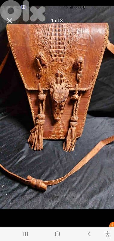 تمساح طبيعي كامل شنطة حجم اكبير