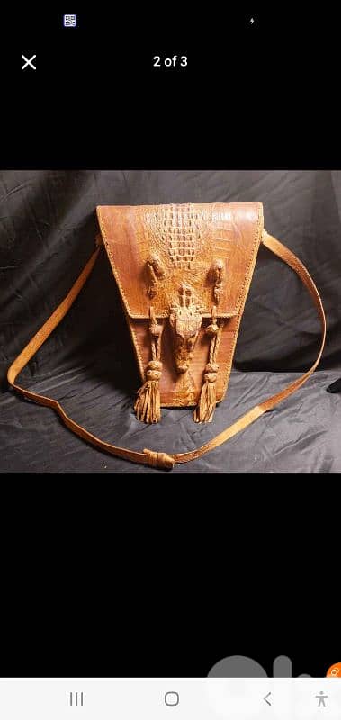 تمساح طبيعي كامل شنطة حجم اكبير