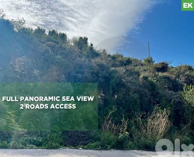 full panoramic Sea View, 2 roads Access, halat/ حالات  REF#EK132771