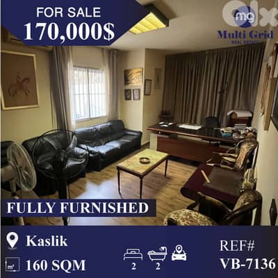 VB-7136 / Apartment for Sale in Kaslik, شقة للبيع في الكسليك
