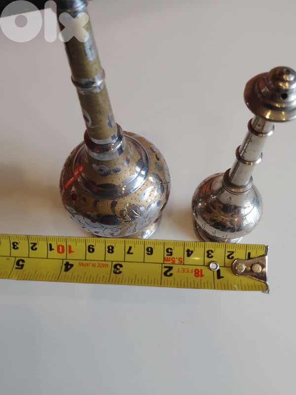 Vintage Handmade Brass Rose Water Sprinkler, Indian Design 7