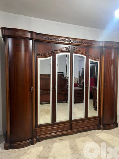 اوضة نوم ملكية خشب زان ولاتي كلا ملبسة قشر