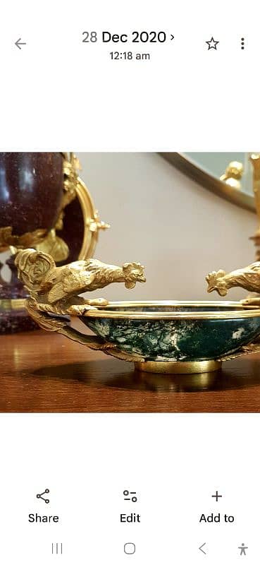 Grand Tour Style Gilt Bronze Putti Garniture with Malachite & Onyx 2