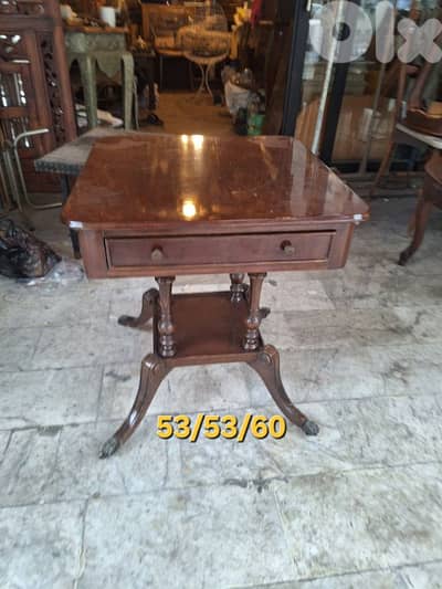 طاولة صالون ريجنسي انجليزي قديم مميزة جدا مع جارور
