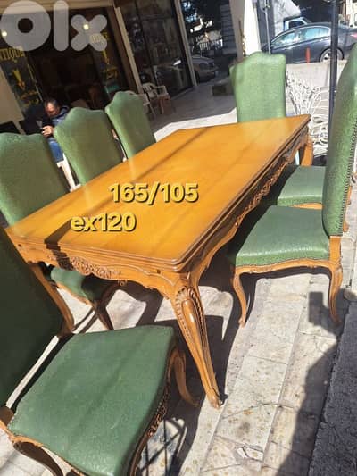 غرفة سفرة فرنسية لويس الخامس عشر من الروائع حفر يد ناعم كاملة متكاملة