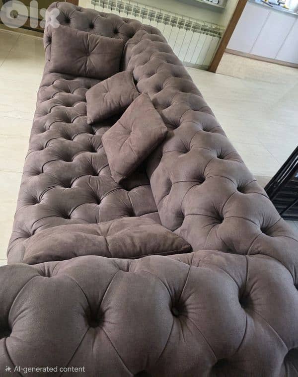 imported L shape fa 2.4m suede fabric 2