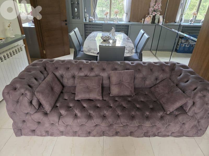 imported L shape fa 2.4m suede fabric 3