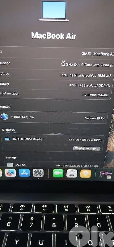 ماك بوك ٢٠٢٠ رام تمانة وهاردnvme ٥٠٠