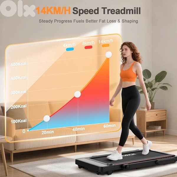 2 in 1 Foldable Treadmill for Home 1