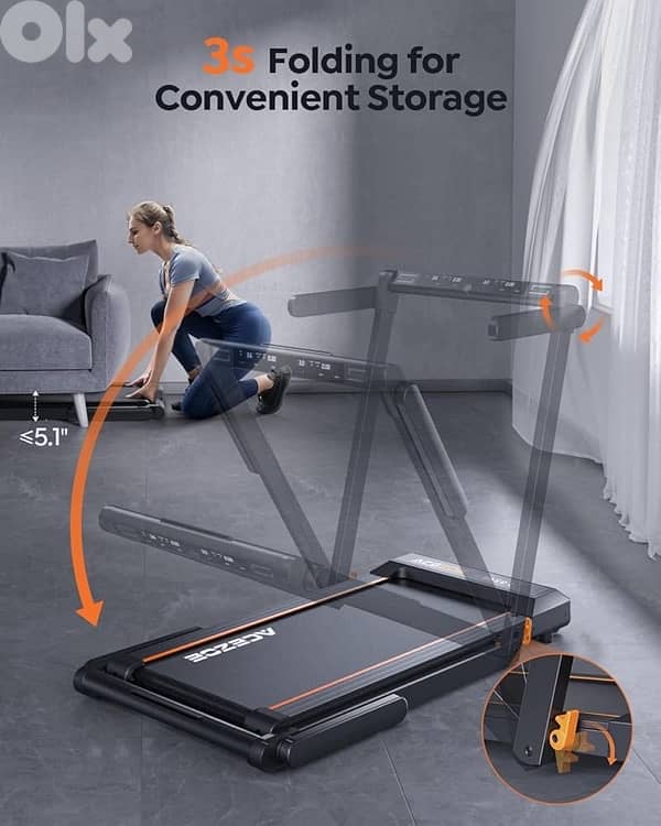 2 in 1 Foldable Treadmill for Home 6