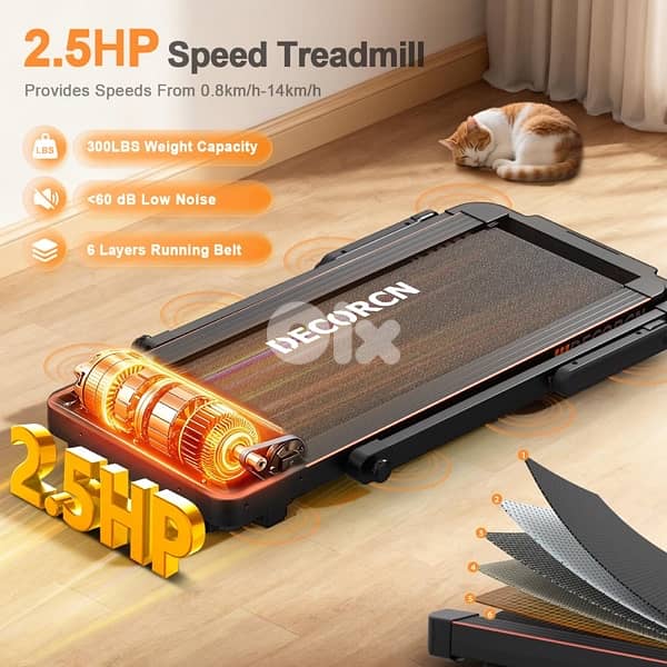 2 in 1 Foldable Treadmill for Home 7