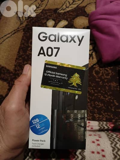 samsung a07 full box 6/128 kafele sene mosta3mal kam yom 5ay l ma5toum