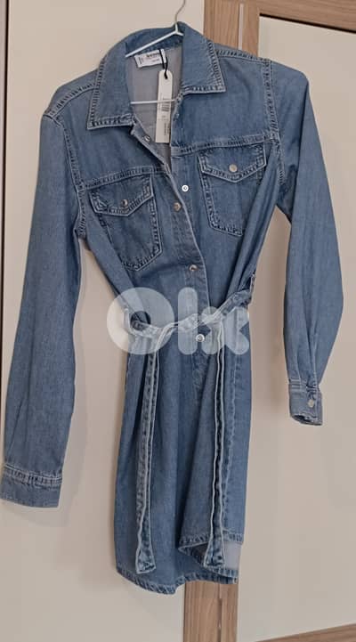 Long denim shirt for women