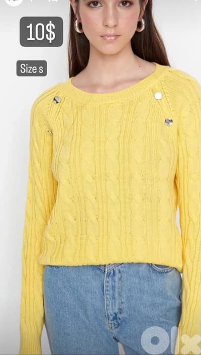 Winter yellow top for women