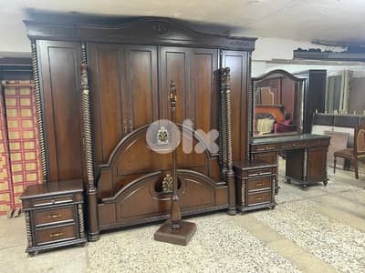 اوضة نوم ملكية خشب زان تخت ملكي