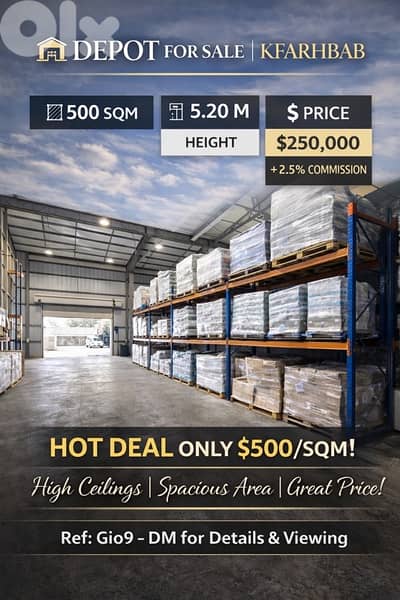 Warehouse for sale Kfarhbab
