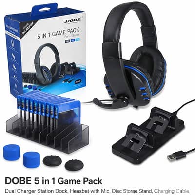 Dobe 5 in 1 Game Pack for Playstation 4 PS4, PS4 Pro, PS4 Slim