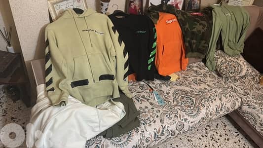 Supreme , off white hoodies size s and m