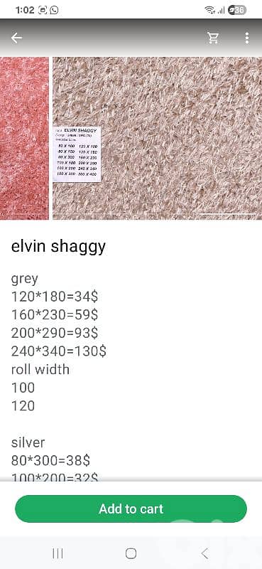 beige shaggy carpet 1