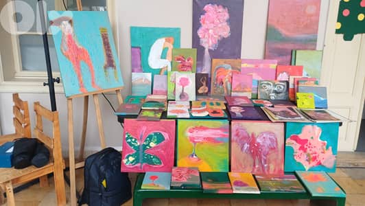 Mixed media paintings