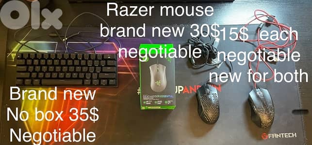 barely used/new mouse and keyboard negotiable contact us for more info