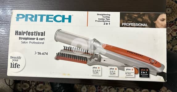 Pritech 2in1 straightener and curler