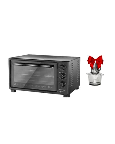 Luxell Electric Oven 50L Double Glass + Fan/Light + gift food chopper