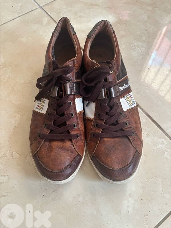 Pantofola d’Oro Italian Leather Sneakers - Size 46 (US 12) 1
