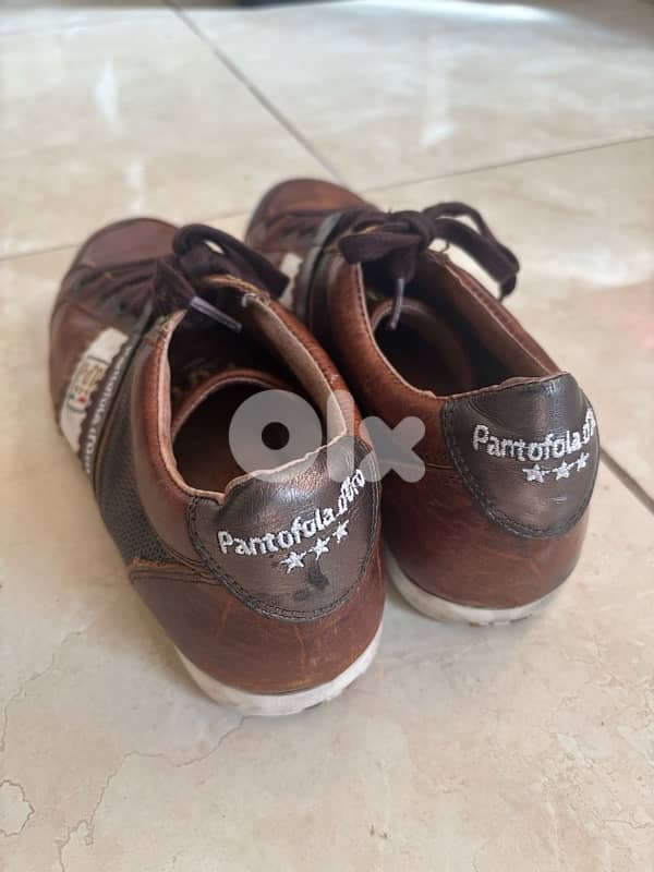 Pantofola d’Oro Italian Leather Sneakers - Size 46 (US 12) 3