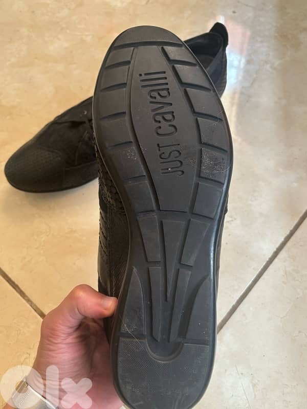 Just Cavalli Men’s Python-Embossed Leather Sneakers - Size 44 2