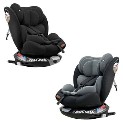 Family Toddler 360° Rotating Car Seat with Safety Belt & Isofix - مقعد