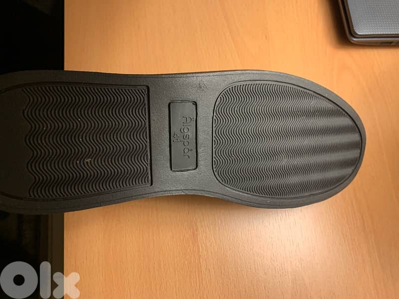 leather black shoes sze 41 5