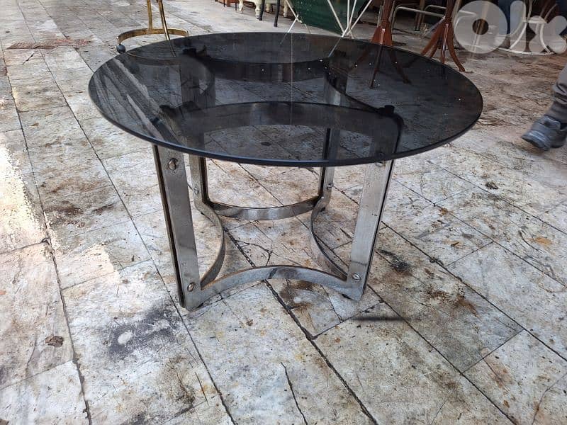 coffee table chrome seventies original 2