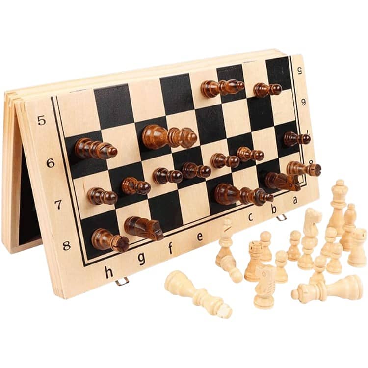 Folding Magnetic Wooden Chess 1