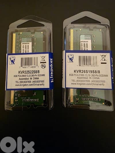 RAM 8 GB  DDR4 LAPTOP KINGSTON