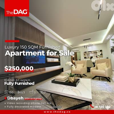 Luxury 150 SQM Furnished Apartment for Sale in Dbayeh شقة للبيع