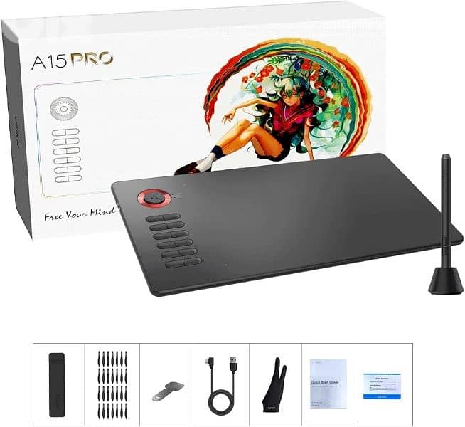 Veikk A15 Pro Graphic Drawing Tablet - Like New, Full Box 2