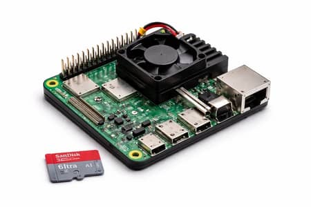 Raspberry Pi 4 – 8GB RAM + Fan + 64GB Micro SD – Excellent Condition