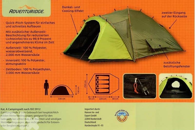 adventuridge 4 person camping tent 5