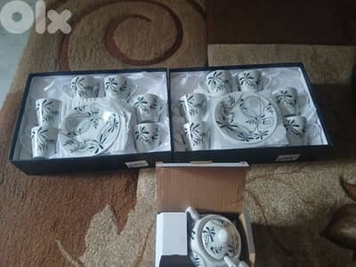 دزينة فناجين قهوة مع سكرية