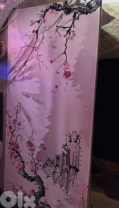 Mousepad a Sakura cherry blossom design and a Japanese castle