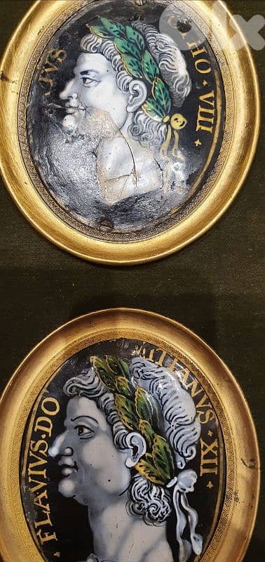 A Set of Twelve Grisaille Limoges Enamel Medallions 1
