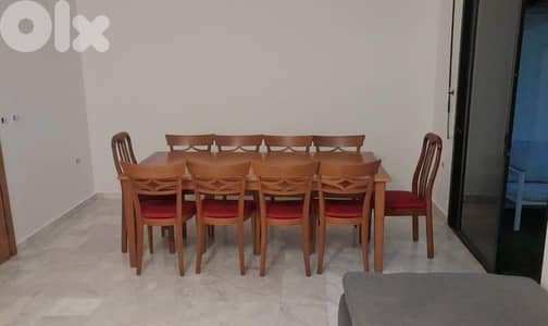 Solid Wood Dining Table + 10 Chairs (Excellent Condition)