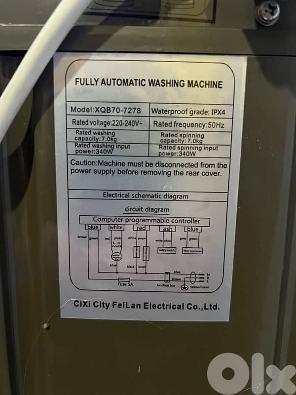 fully automatic washing machine 7 kg 1