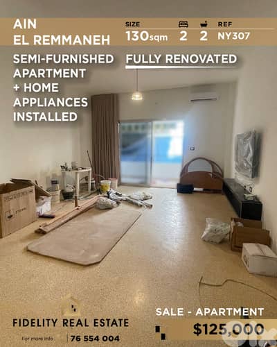 Apartment for sale in Ain El Remmaneh NY307 شقة للبيع في عين الرمانة،