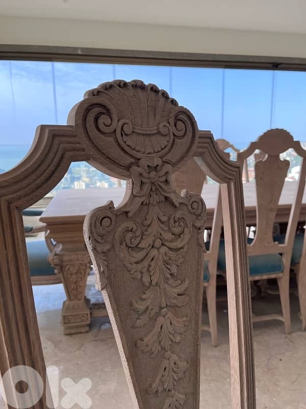 Antique French Oak Dining Set, Solid Sendyan & Large Matching Buffet 11