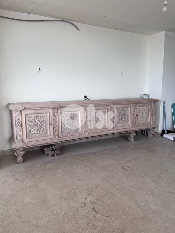 Antique French Oak Dining Set, Solid Sendyan & Large Matching Buffet 12