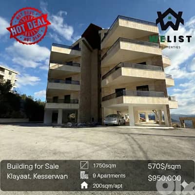 Building for sale in Klayaat, Kesserwan بناء للبيع في منطقة القليعات