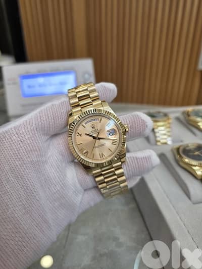 Rolex daydate gold premium replica