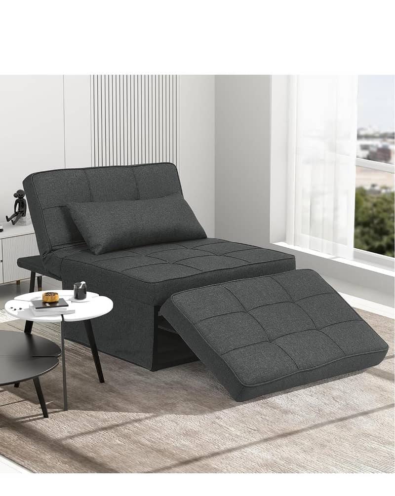4-in-1 Convertible Sofa Bed with Ottoman – Adjustable Backrest 6